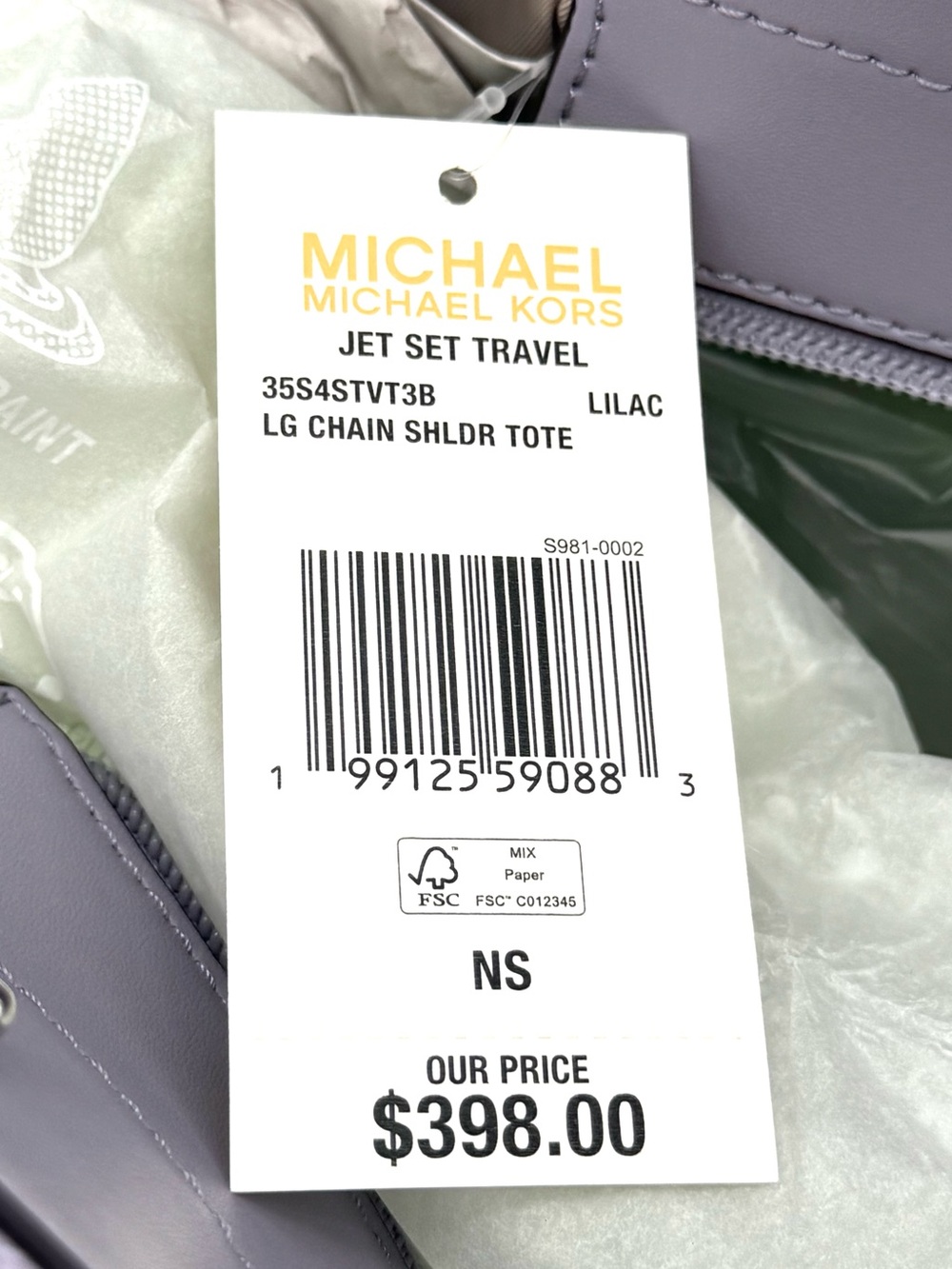 Michael Kors Jet Set Large Signature Logo Shoulder Bag - Lilac - Picture 9 of 9